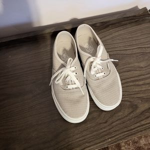Women's Vans, light cream shoes, size 8.
